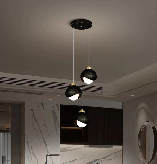 Suspension Jade Triple noire - Light Deco