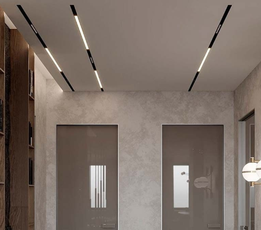 Rail magnétique encastrée pour plafond à éclairage magnétique - Light Deco