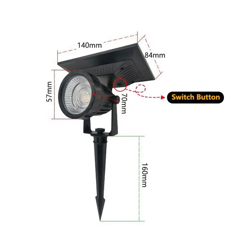 Projecteur spot à piquer solaire pour jardin - Light Deco