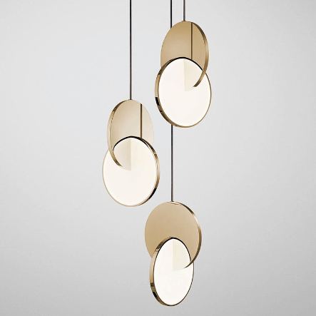 Suspension Freesia Dorée ou noire à effet miroir - Light Deco