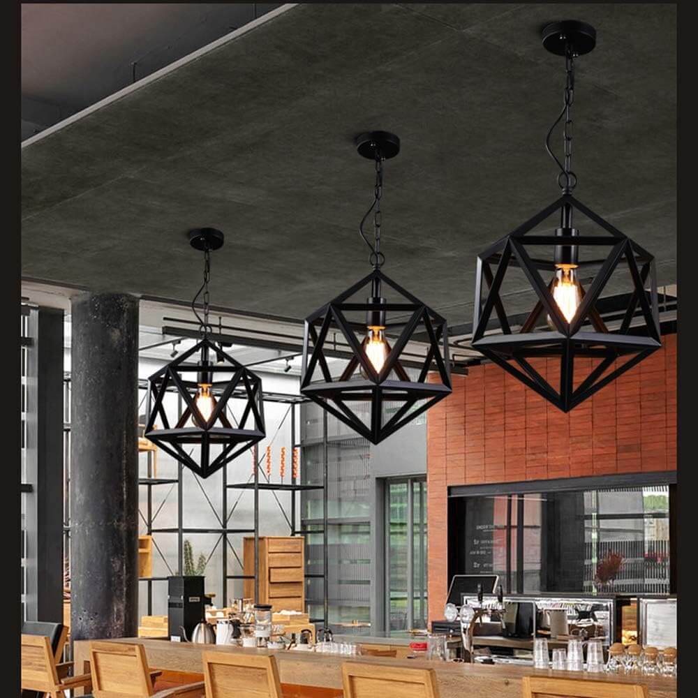 Suspension en fer forgé Hexa vintage - Light Deco