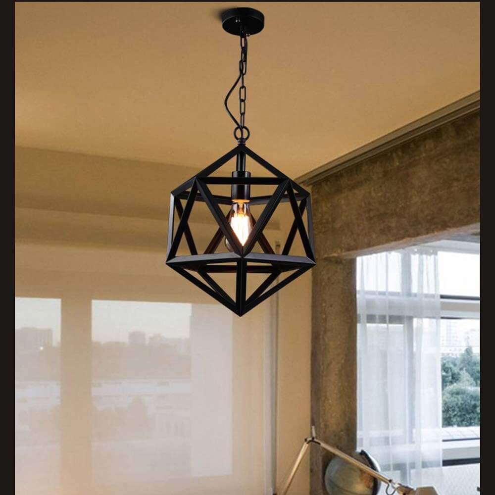 Suspension en fer forgé Hexa vintage - Light Deco