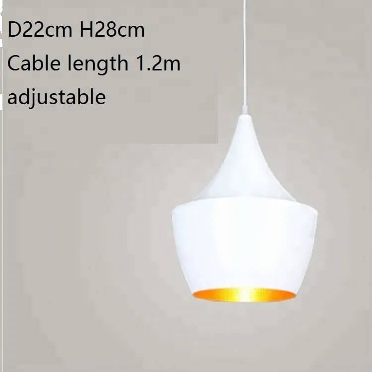 Suspension Blanche Orangée Triple à support long pour cuisine moderne - Light Deco