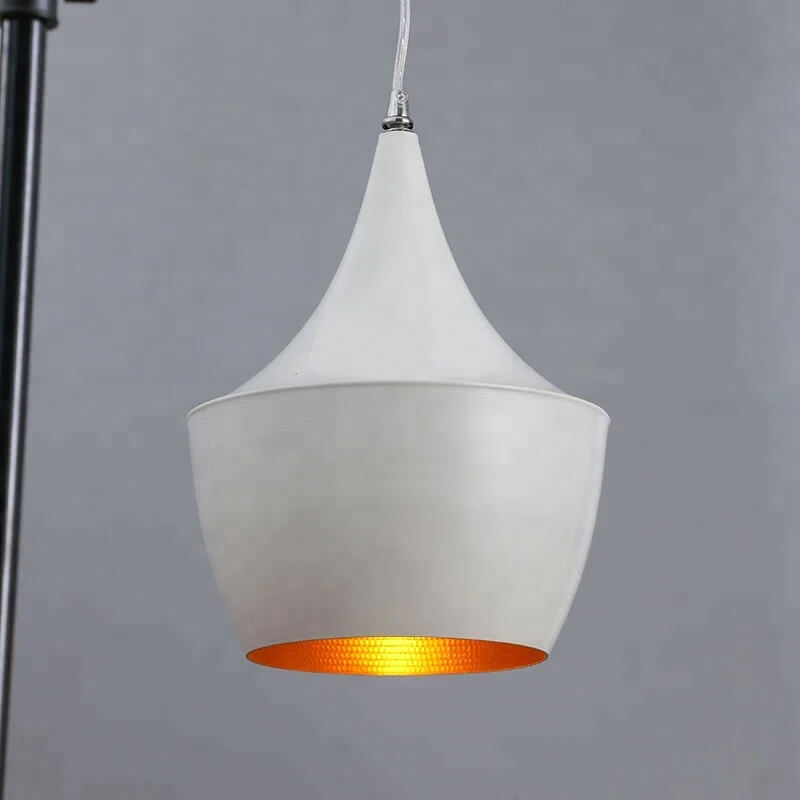 Suspension Blanche Orangée Triple à support long pour cuisine moderne - Light Deco