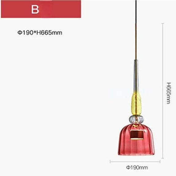 Suspension Multicolore décorative au design moderne