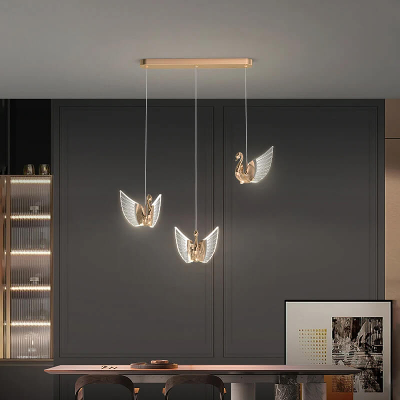 Suspension Canard triple rose gold pour chambre ou séjour - Light Deco