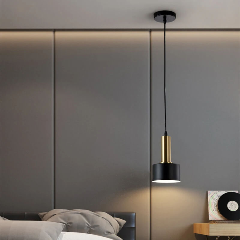 Suspension Tulipe en noire avec support mono - Light Deco