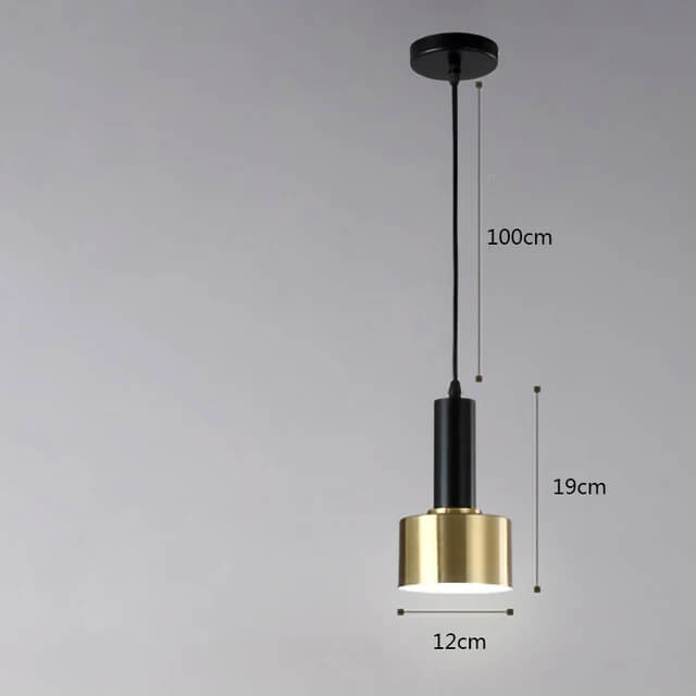 Suspension Tulipe en noire avec support mono - Light Deco