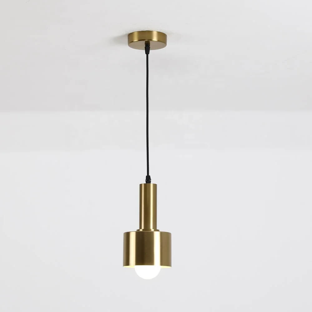 Suspension Tulipe en dorée avec support mono - Light Deco