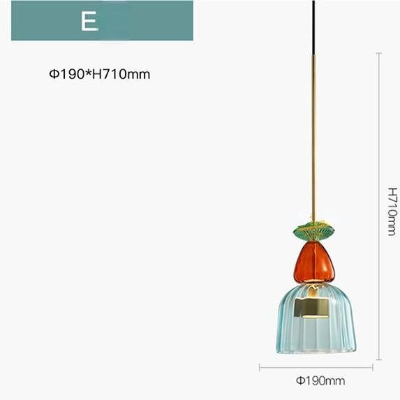 Suspension Multicolore décorative au design moderne