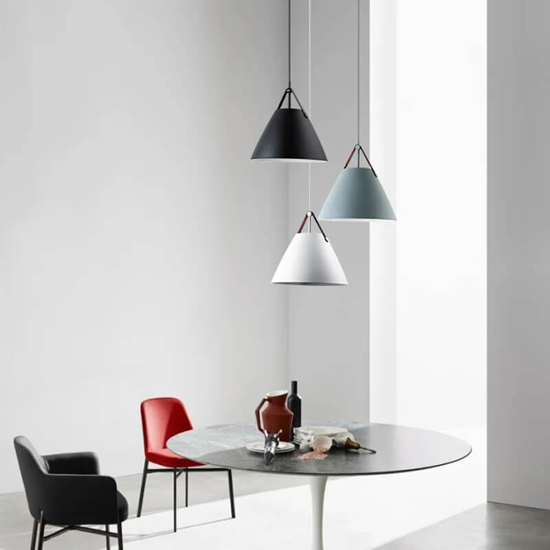 Suspension cuisine avec motif en cuire - Light Deco