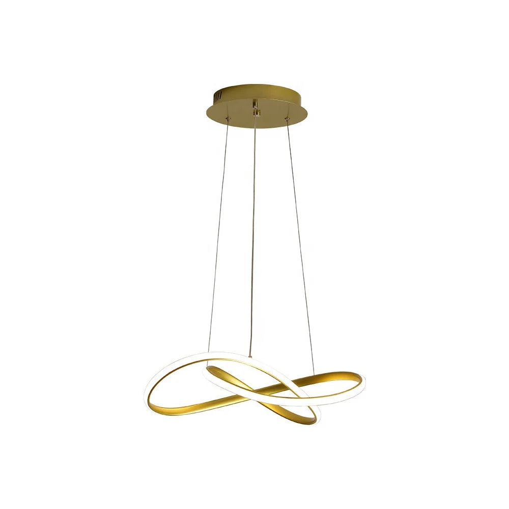 Suspension LED Infinie doré et noire - Light Deco