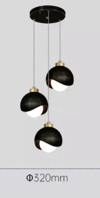 Suspension Jade Triple noire - Light Deco