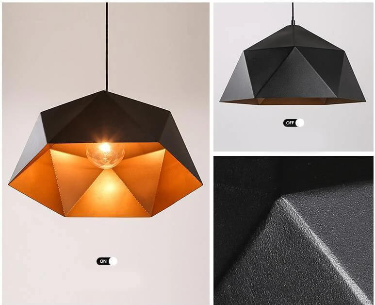 Suspension Oddo Blanche-Noire-Orangé - Light Deco