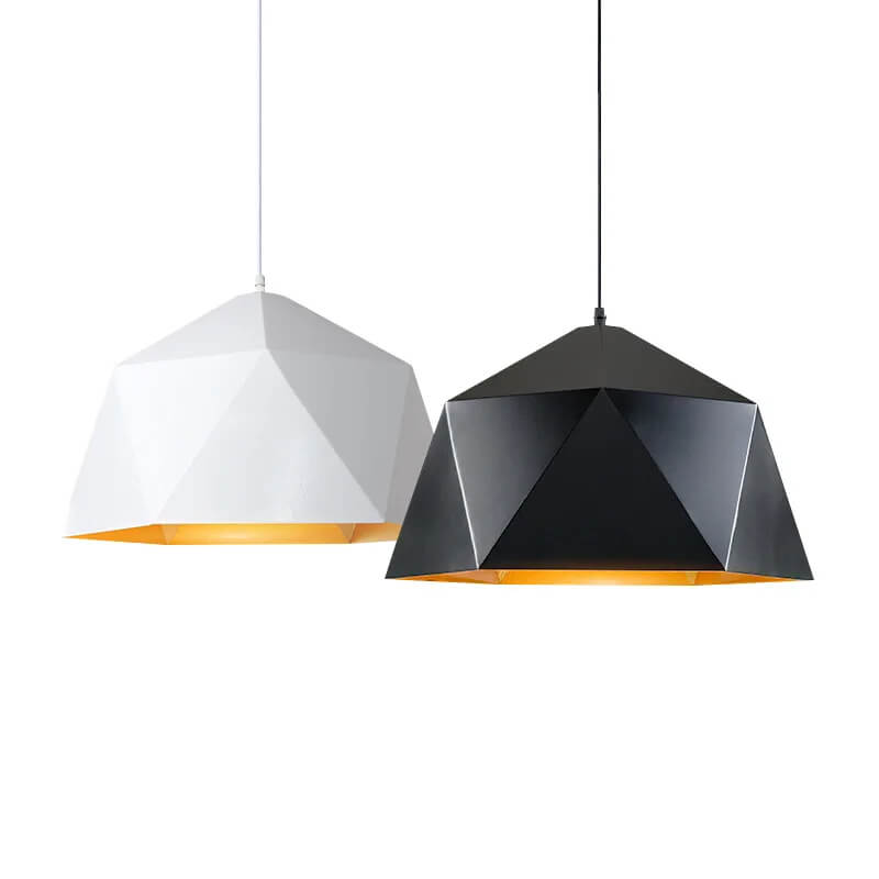 Suspension Oddo Blanche-Noire-Orangé - Light Deco