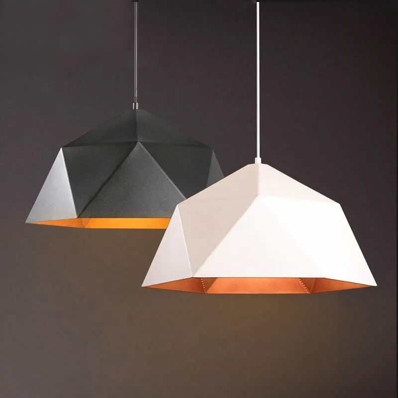 Suspension Oddo Blanche-Noire-Orangé - Light Deco