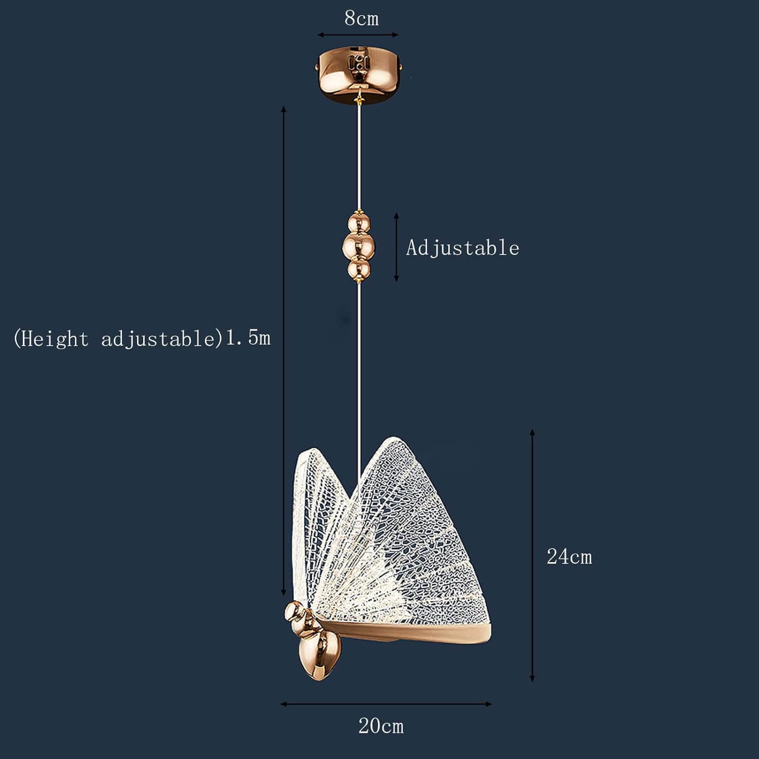 Suspension Papillon Rose Gold pour plafond - Light Deco