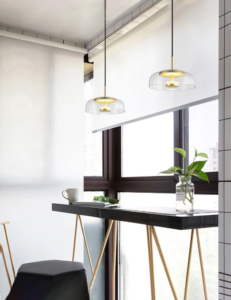 Suspension Gladious transparente pour cuisine - Light Deco