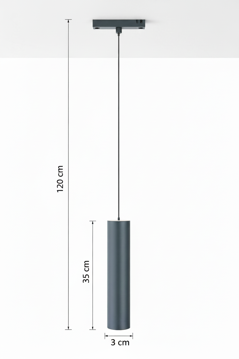 Suspension Tubulaire 3000/4000°K pour éclairage sur rail magnétique - Light Deco