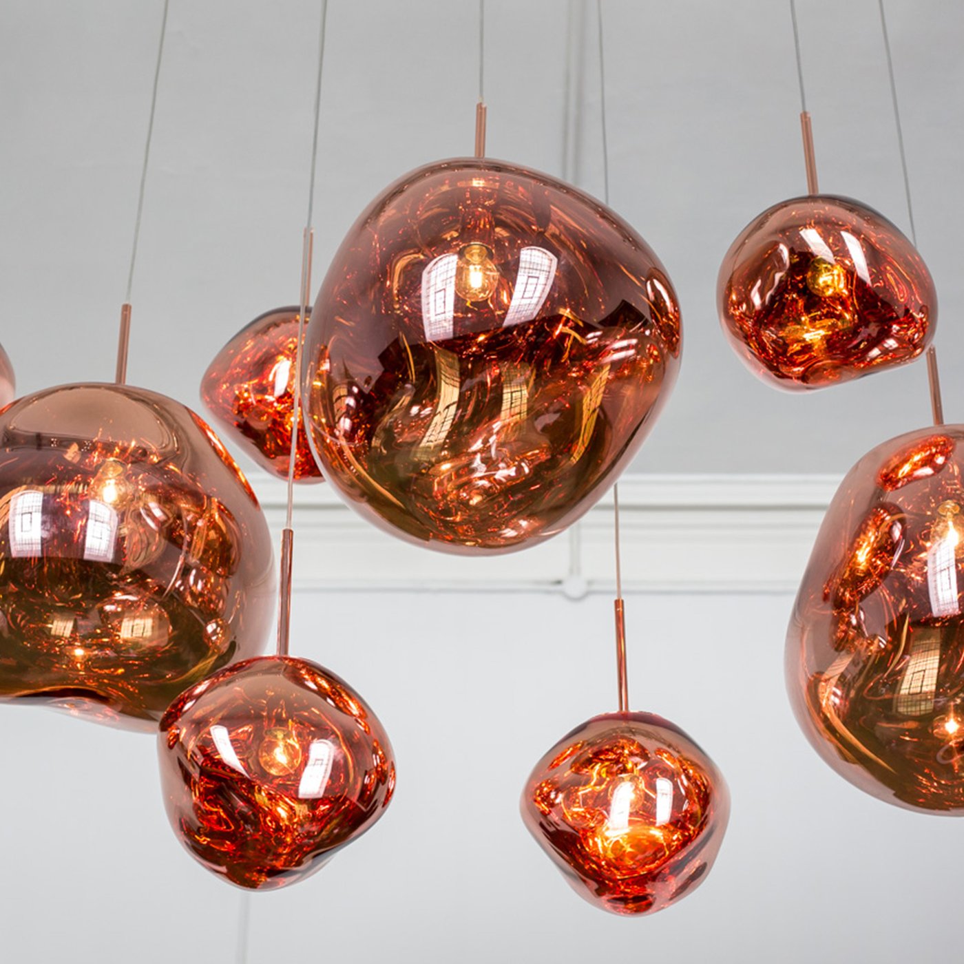 Suspension Rose gold à effet miroir