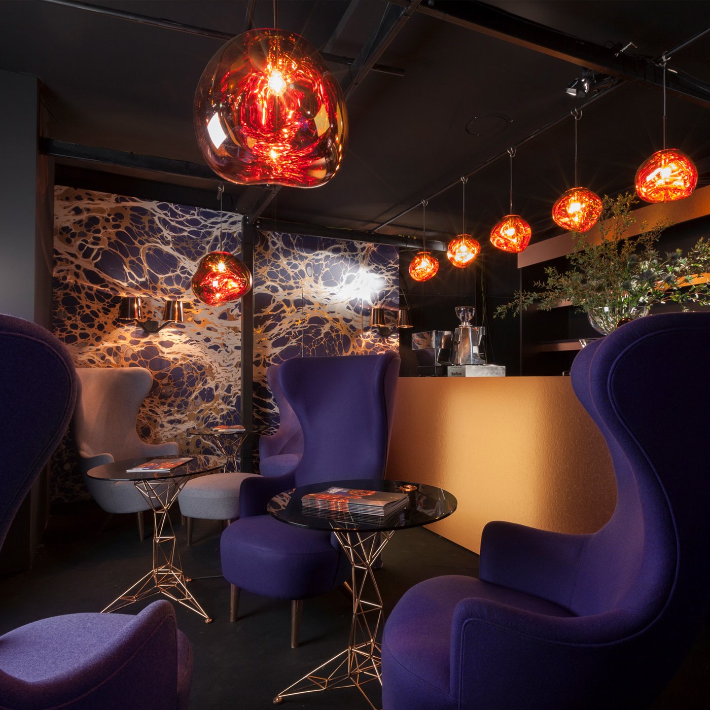 Suspension Rose gold à effet miroir