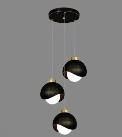 Suspension Jade Triple noire - Light Deco