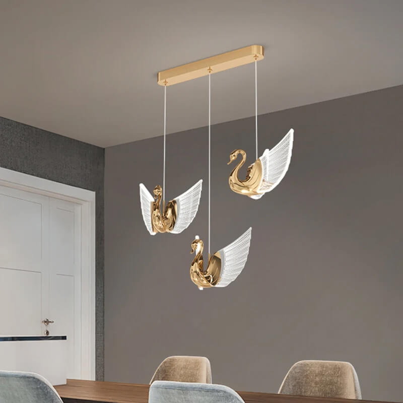 Suspension Canard triple rose gold pour chambre ou séjour - Light Deco