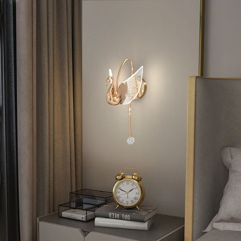 Applique murale Canard en rose gold pour tête de lit - Light Deco